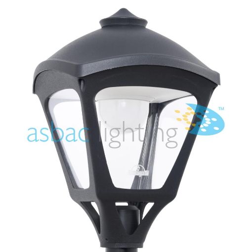Picture of Sergio 30W E27 HighPower LED 3000K Assembled, Modern Lantern Head, Black/Clear